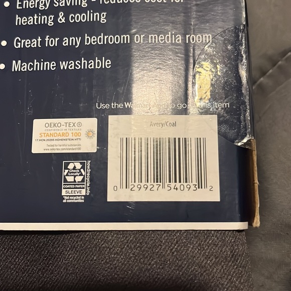1 panel BLACKOUT Curtain. 40”Wx 63”L - Picture 3 of 3